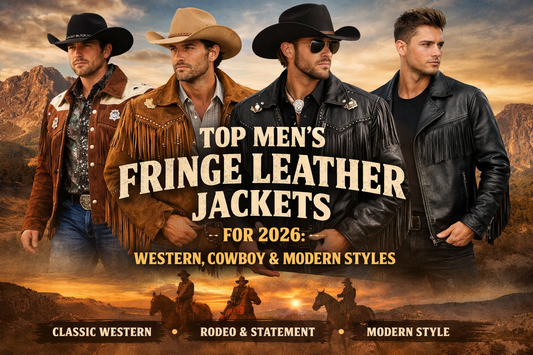 Top Men’s Fringe Leather Jackets 2026 | Western & Cowboy Styles
