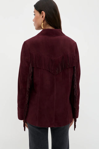 Women’s Suede Fringe Jacket - Genuine Leather Western Tassel Coat - Soft Outerwear