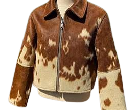 Vintage Cow Print Jacket – Western Style Zip-Up Coat, Retro Y2K Streetwear, Soft Plush Winter Outerwear, Women's Trendy Fashion