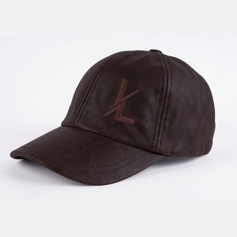 Premium Unisex Crazy Horse Leather Baseball Cap  Adjustable Strapback Dad Hat with Embroidered Logo and Breathable Lining