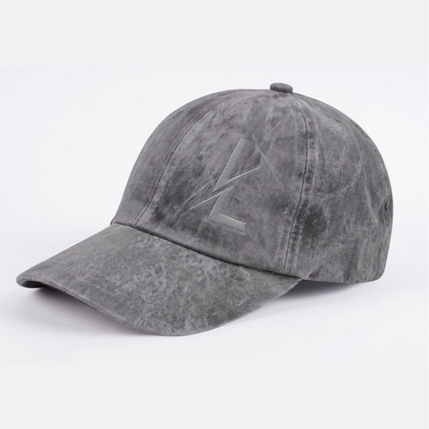 Premium Unisex Crazy Horse Leather Baseball Cap  Adjustable Strapback Dad Hat with Embroidered Logo and Breathable Lining
