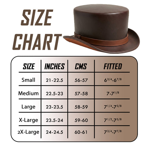 Leather Hat Handmade Leather Top Hat Steampunk Gothic Leather Hat Gifts For Men Women Shapeable Brim