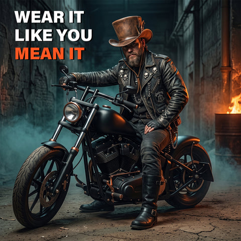 Distressed Brown Leather Top Hat Steampunk Gothic Biker Mad Hatter Feather Handmade Festival Hat