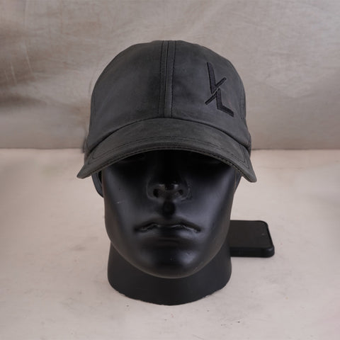 Premium Unisex Crazy Horse Leather Baseball Cap  Adjustable Strapback Dad Hat with Embroidered Logo and Breathable Lining