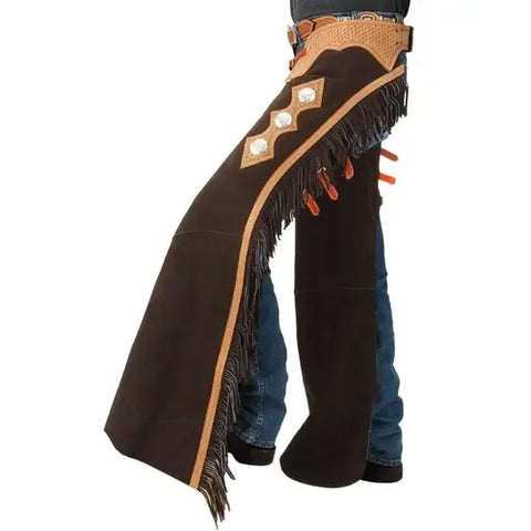 Handmade Suede Rodeo Cutting Chaps – Western Show Style