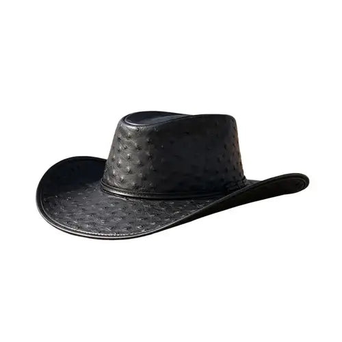 Ostrich Embossed Leather Cowboy Hat | Western Rodeo