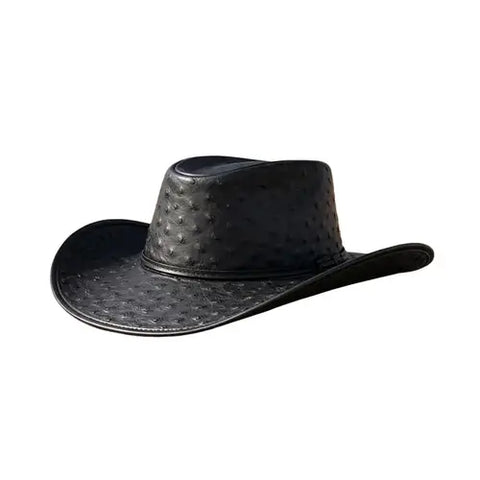 Ostrich Embossed Leather Cowboy Hat | Western Rodeo