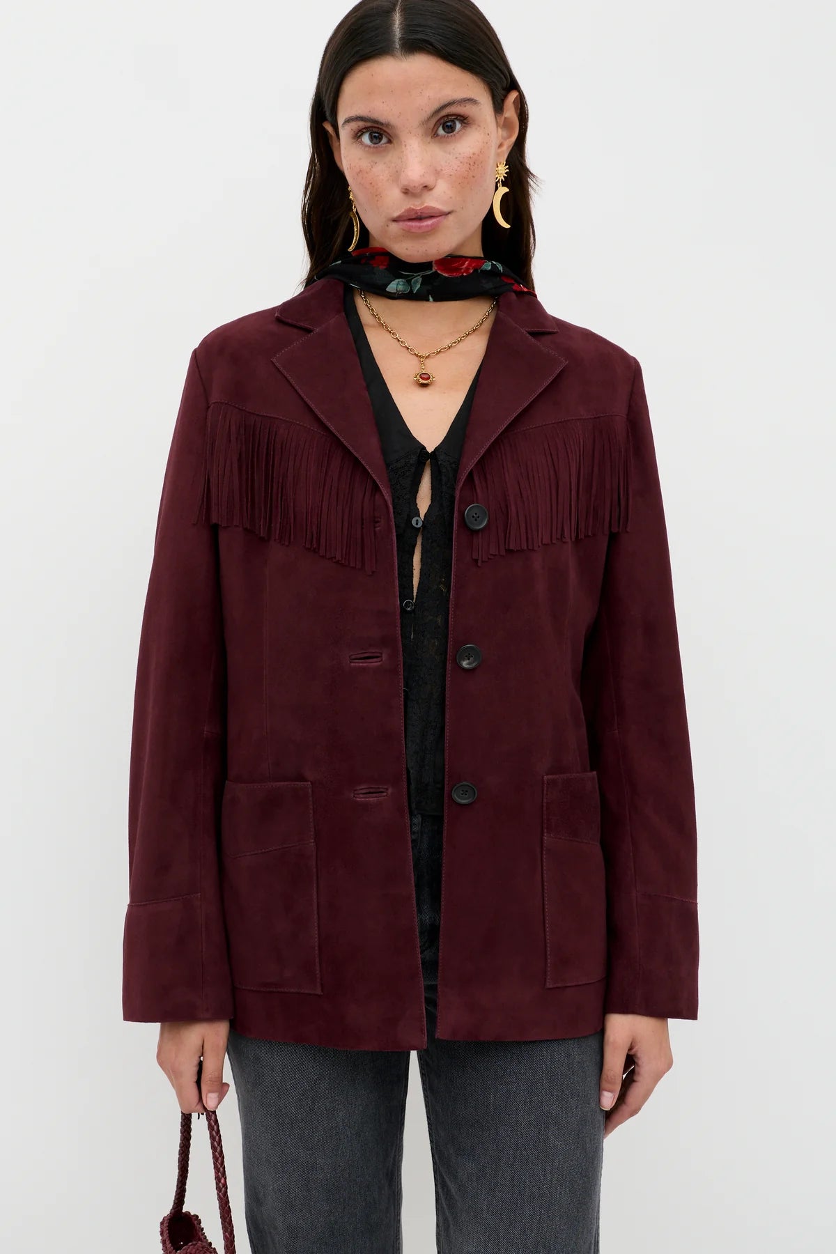 Suede Fringe Jacket | Women's Genuine Leather Coat