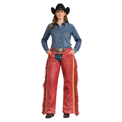 Women’s Western Suede Fringe Chaps | Cowgirl Rodeo
