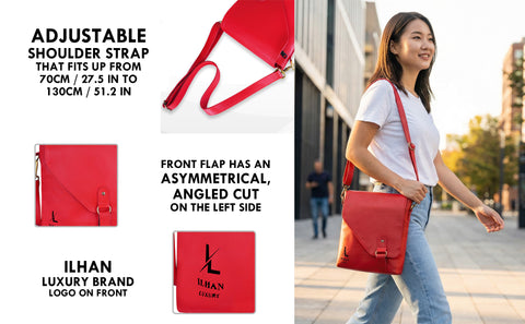 Genuine Leather Crossbody Bag for Men & Women – Premium Shoulder Bag