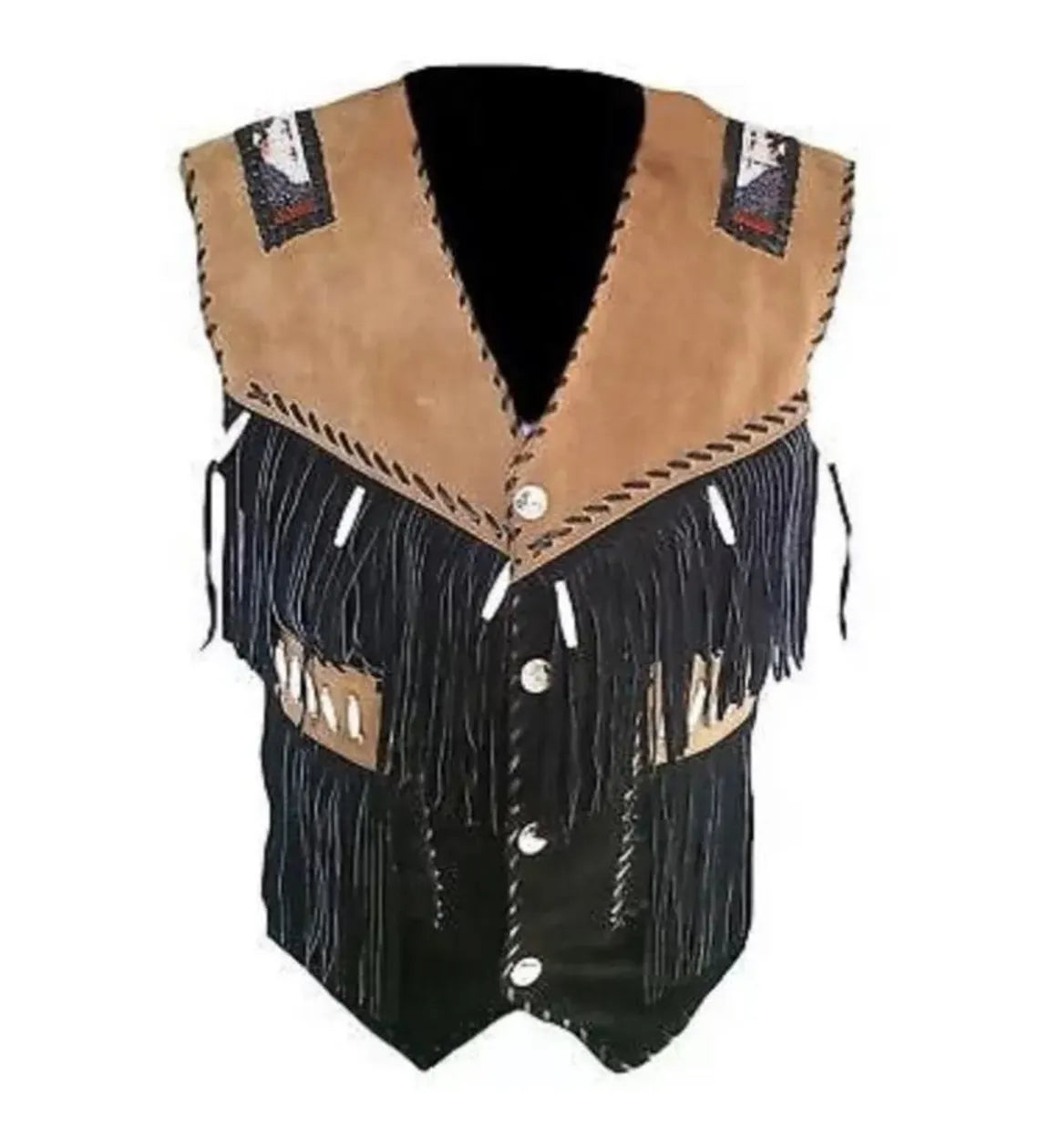 Men’s Western Brown Suede Shearling Jacket Cowboy Retro Southwestern Pattern Warm Winter Coat Vintage Rodeo Ranch Wear Country Western Leather Jacket