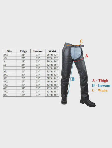 Men’s Western Leather Chaps with Fringe & Conchos – Rodeo Cowboy Riding Gear
